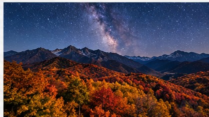 伊人秋色官方网站秋季山林星空唯美风景首图